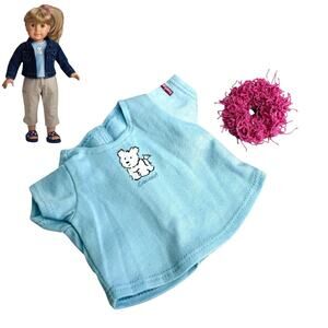 VTG American Girl Today Coconut Best Friend SHIRT & Ponytail Holder Fun Play Top